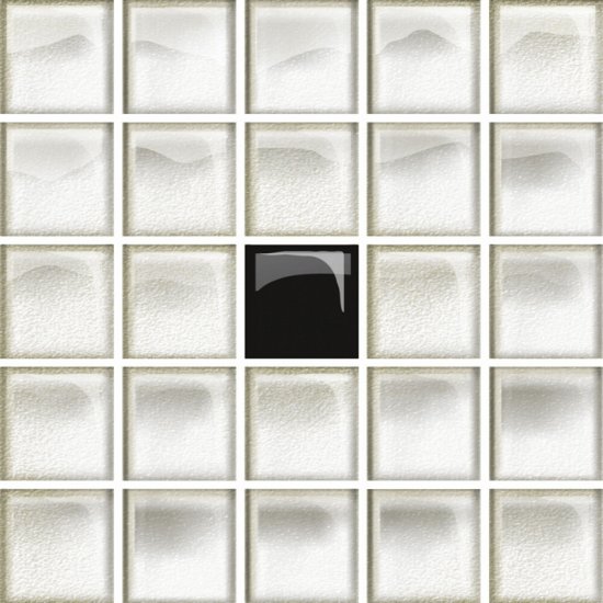 Płytka ścienna mozaika szklana UNIVERSAL white-black A new glossy 14,8x14,8 gat. I
