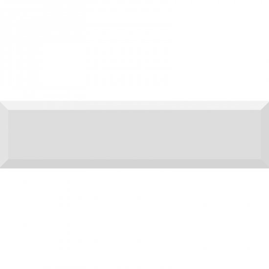 Płytka ścienna hiszpańska VA MONOCOLOR BLANCO BISELADO błyszcząca 7,5x30 gat. I