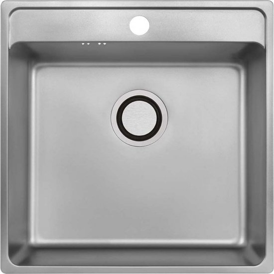 LAVEO Zlewozmywak stalowy BESOS 49x48 cm 1-komorowy inox gładki SLB_210T