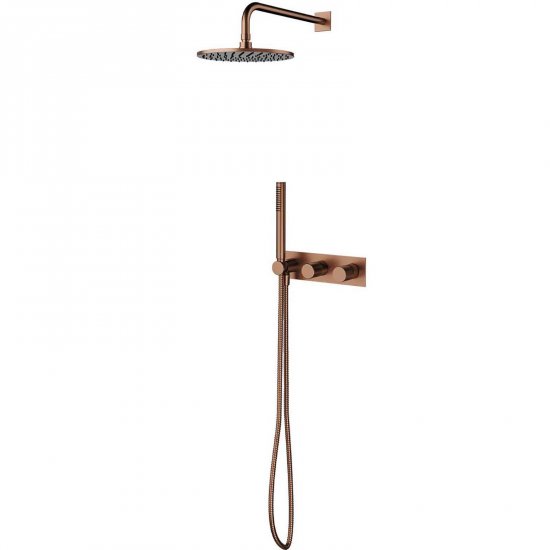 OMNIRES System prysznicowy CONTOUR podtynkowy miedź szczotkowana SYSCT10CPB