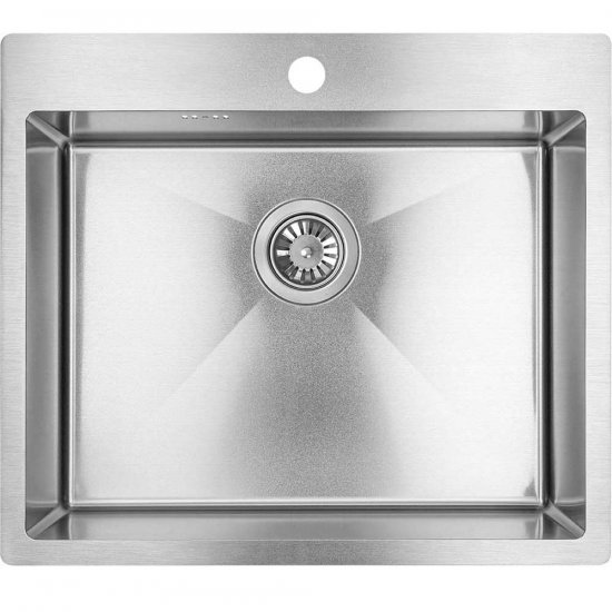 LAVEO Zlewozmywak stalowy MARMARA 59x51 cm 1-komorowy inox gładki SAM_010T