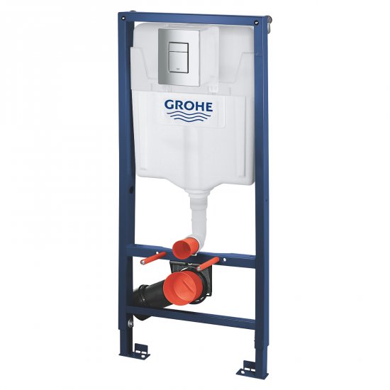 GROHE Stelaż podtynkowy do WC pneumatyczny RAPID SL 3w1 z przyciskiem chrom 38772001