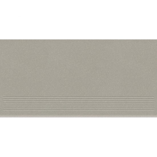 Gres zdobiony stopnica MOONDUST light grey mat 29,55x59,4 gat. I
