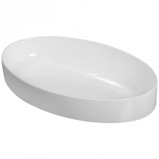 INVENA Umywalka nablatowa ELARA 60x38 cm z ukrytym odpływem CE-03-W60-Y