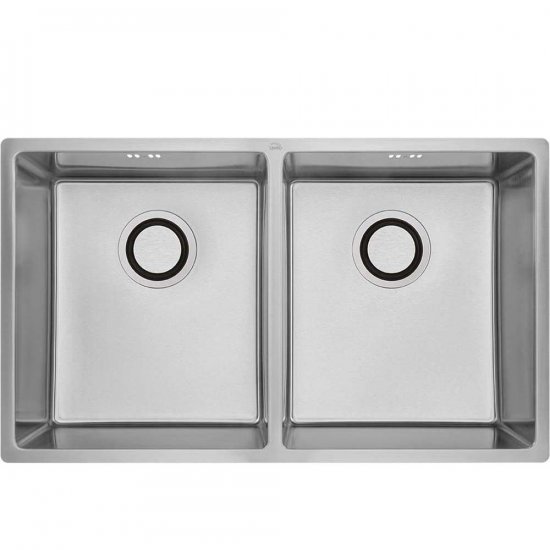 LAVEO Zlewozmywak stalowy ROSS 74x44 cm 2-komorowy inox szczotkowany SLR_020T
