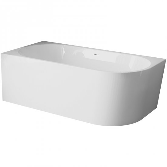 INVENA Wanna wolnostojąca przyścienna ASTRI 150x75 cm lewa z syfonem AN-03-15L-F