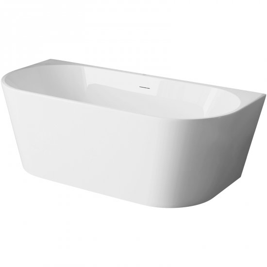 INVENA Wanna wolnostojąca przyścienna ASTRI 160x80 cm z syfonem AN-03-16U-F