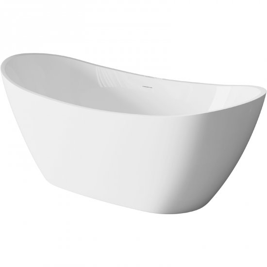 INVENA Wanna wolnostojąca ASTRI 170x75 cm z syfonem AN-03-170-F