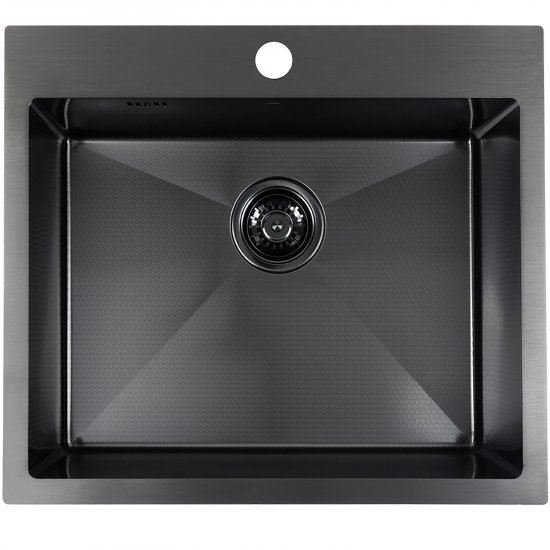 LAVEO Zlewozmywak stalowy MALAWI czarny 1-komorowy SLM 710H