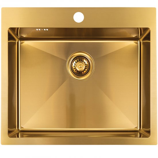 LAVEO Zlewozmywak stalowy MALAWI złoty 1-komorowy SLM G10T