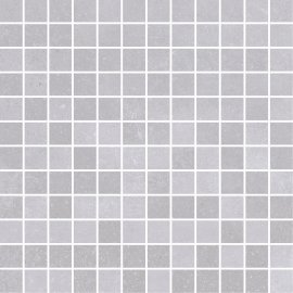 Gres szkliwiony mozaika VELVET CONCRETE white mat ssq 29,8x29,8 gat. I