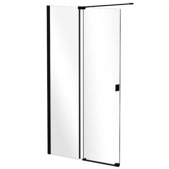 BESCO Kabina prysznicowa WALK-IN VAYO BLACK 100x200 czarna VYB-100-200C