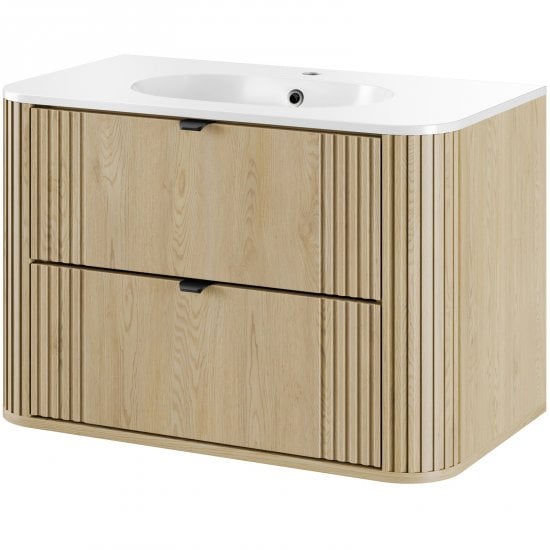 COMAD Szafka OVALIA CREMONA z umywalką meblową PURE 80 cm