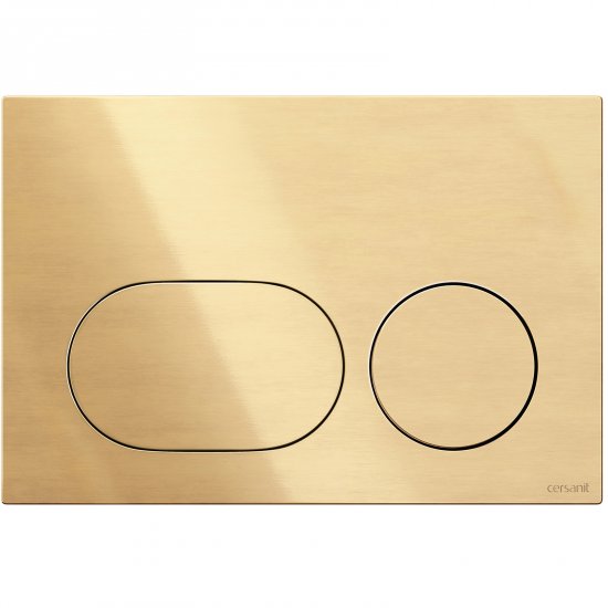 CERSANIT Przycisk spłukujący do WC DUETO mechaniczny złoty szczotkowany K3003-001