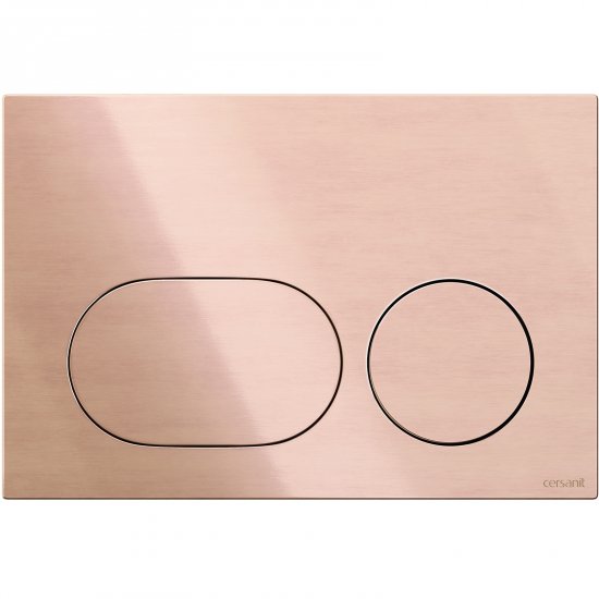 CERSANIT Przycisk spłukujący do WC DUETO mechaniczny miedź szczotkowana K3003-002