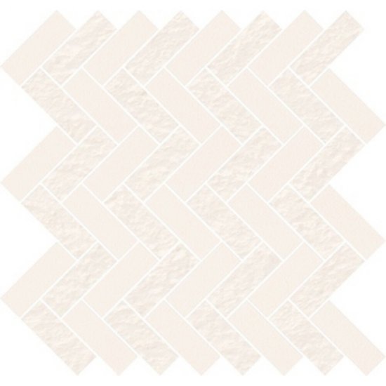 Płytka ścienna mozaika WINTER FALL white micro parquet mix mat 31,3x33,1 gat. I