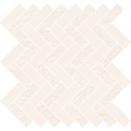 Płytka ścienna mozaika WINTER FALL white micro parquet mix mat 31,3x33,1 gat. I