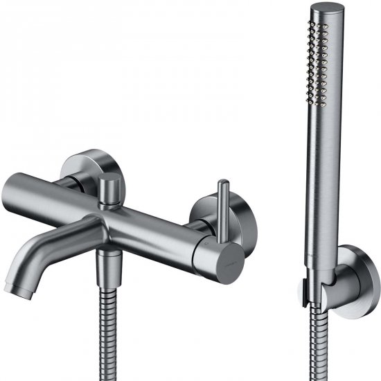 OMNIRES Bateria wannowa Y z zestawem prysznicowym nikiel szczotkowany Y1231NI