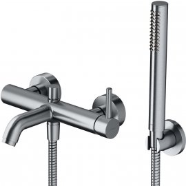 OMNIRES Bateria wannowa Y z zestawem prysznicowym nikiel szczotkowany Y1231NI