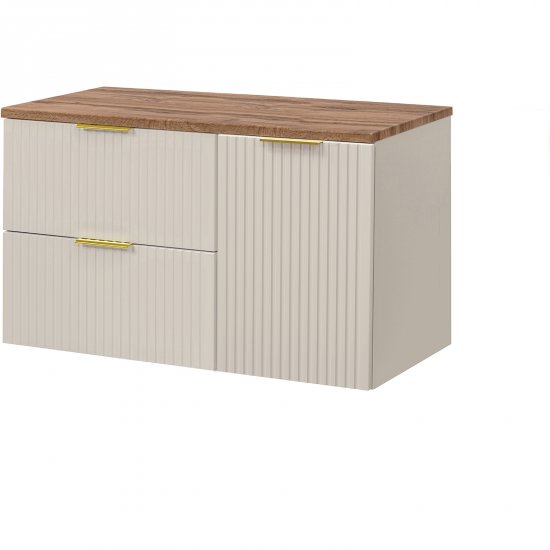 COMAD Zestaw mebli ADEL CASHMERE szafka podblatowa, szafka z koszem, blat WOTAN 100 cm