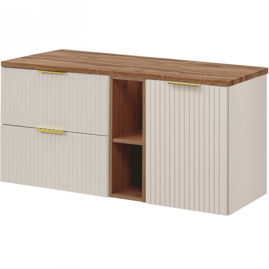 COMAD Zestaw mebli ADEL CASHMERE 2 szafki podblatowe, szafka z koszem, blat WOTAN 120 cm