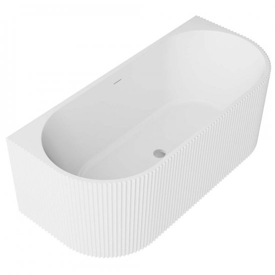 BESCO Wanna wolnostojąca przyścienna LEYA 150 z syfonem klik-klak chrom #WAS-150-L