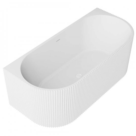 BESCO Wanna wolnostojąca przyścienna LEYA 150 z syfonem klik-klak białym #WAS-150-LBI