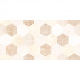 Płytka ścienna CEMENTO SYDNEY dark hexagone beige shiny 30x60 gat. I