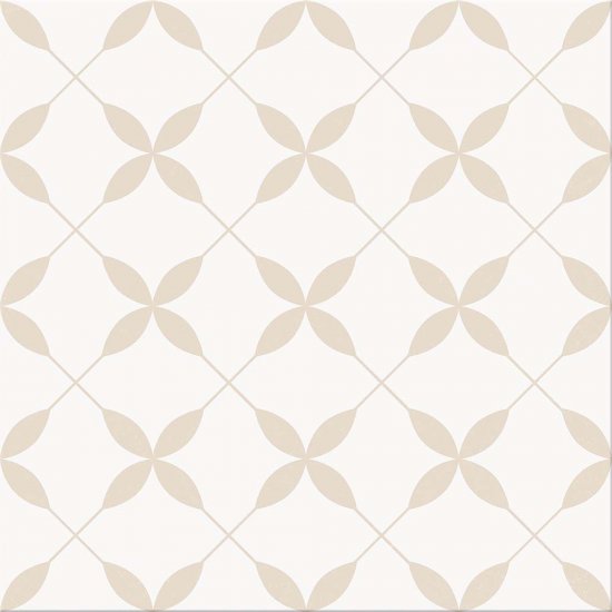 Gres szkliwiony ARCONIA beige flora patchwork satin 29,8x29,8 gat. I Cersanit