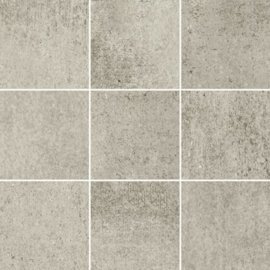 Gres szkliwiony mozaika GRAVA light grey duża mat 29,8x29,8 gat. I
