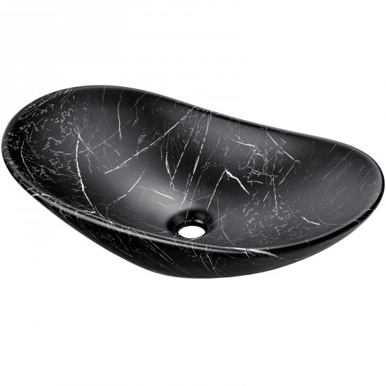 COMAD Umywalka nablatowa LENA 62 czarny mat UN-LENA-MB2