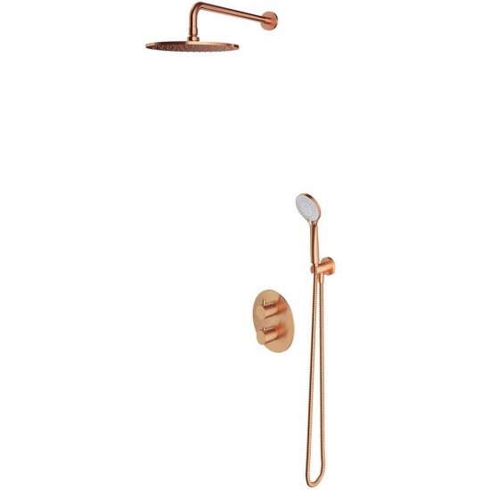 OMNIRES Termostatyczny system prysznicowy Y podtynkowy miedź szczotkowana SYSYT05CPB