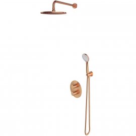 OMNIRES Termostatyczny system prysznicowy Y podtynkowy miedź szczotkowana SYSYT05CPB