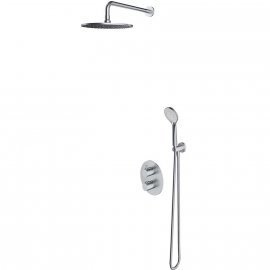 OMNIRES Termostatyczny system prysznicowy Y podtynkowy nikiel szczotkowany SYSYT05NI
