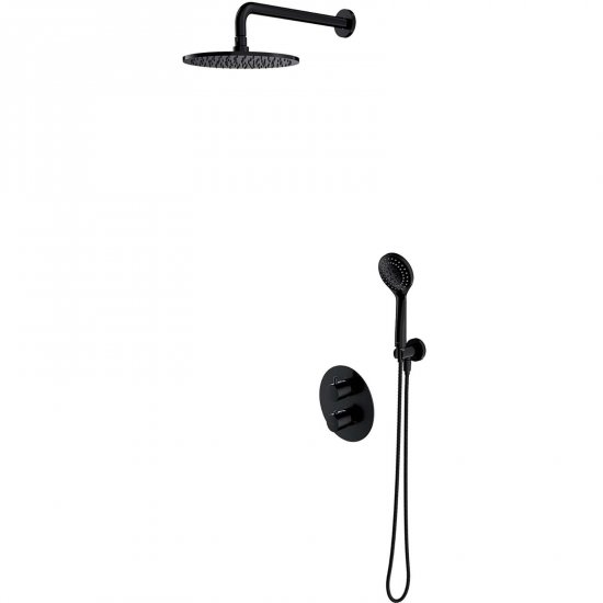 OMNIRES Termostatyczny system prysznicowy Y podtynkowy czarny półmat SYSYT05BL