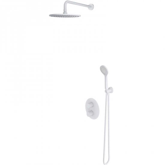 OMNIRES Termostatyczny system prysznicowy Y podtynkowy biały mat SYSYT05WM