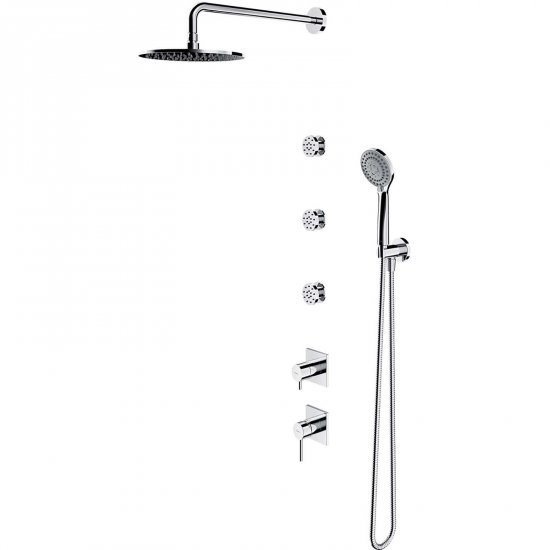 OMNIRES System prysznicowy Y podtynkowy z dyszami bocznymi chrom połysk SYSY30XCR