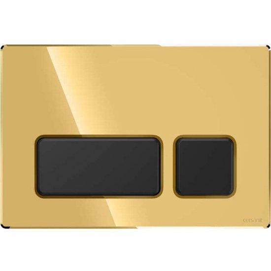 CERSANIT Przycisk spłukujący BLOCK złoty błysk klawisze czarny mat K97-0397