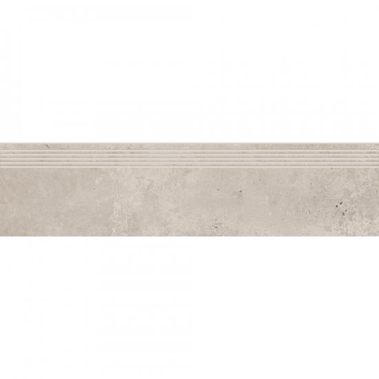 Gres Szkliwiony Stopnica Kermos Limestone Light Grey Mat X Gat I Outlet Nexterio