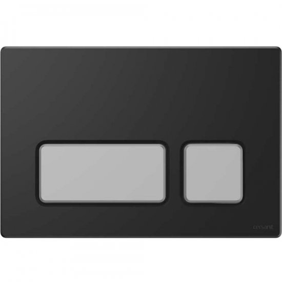CERSANIT Przycisk spłukujący BLOCK czarny mat klawisze chrom mat K97-0398