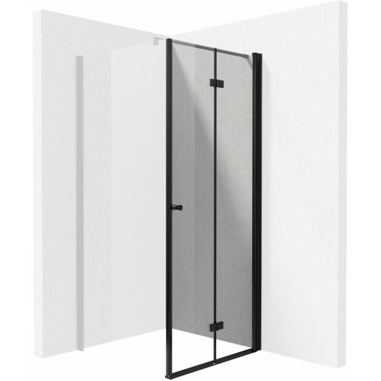 DEANTE Drzwi prysznicowe systemu KERRIA PLUS 70 cm - składane nero KTSXN47P