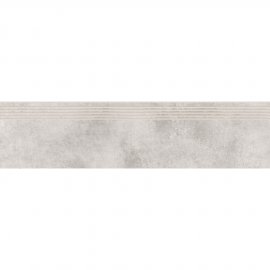Gres szkliwiony stopnica GENFORD light grey mat 29,8x119,8 gat. I