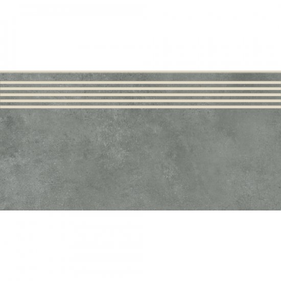 Gres szkliwiony stopnica GENFORD grey mat 29,8x59,8 gat. I