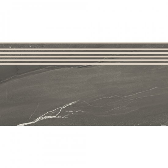 Gres szkliwiony stopnica GEMSTONE graphite lappato 29,8x59,8 gat. I