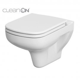 Miska WC podwieszana COLOUR prostokątna deska duraplastowa antybakt wolnoopad łatwe wyp