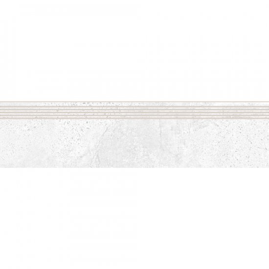 Gres szkliwiony stopnica MOONROW white mat 29,8x119,8 gat. I