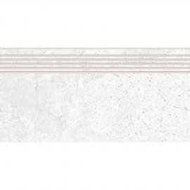 Gres szkliwiony stopnica MOONROW white mat 29,8x59,8 gat. I