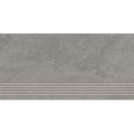 Gres szkliwiony stopnica STAMFORD grey mat 29,5x59,3 gat. I