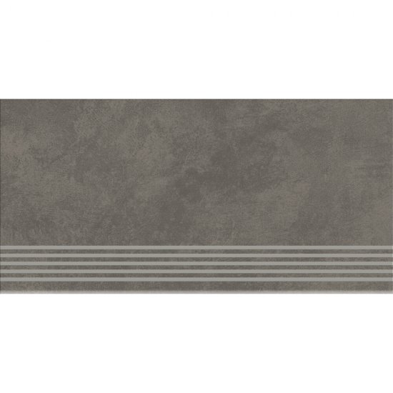 Gres szkliwiony stopnica ARES grey mat 29,8x59,8 gat. I