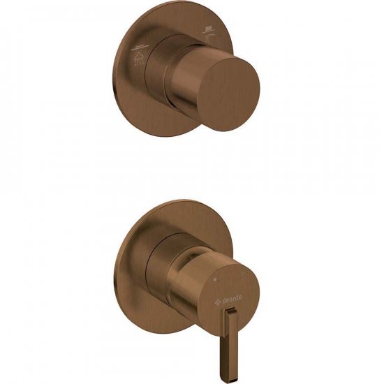 DEANTE Bateria prysznicowa podtynkowa SILIA z przełącznikiem natrysku brąz szczotkowany BQS_C44P